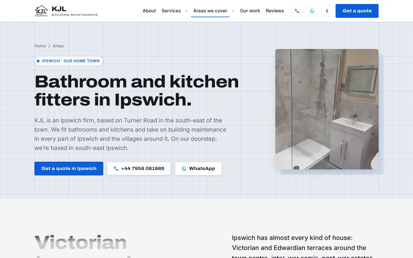 KJL's Ipswich page: Bathroom and kitchen fitters in Ipswich